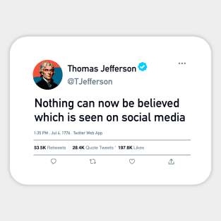 Thomas Jefferson's quote Sticker